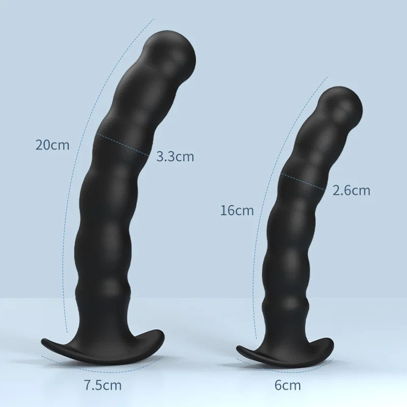 Ripple Silicone Plug Vibe Prostate Massager G-spot Stimulation