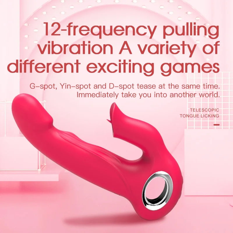 2-in-1 Licking G-spot Vibrator