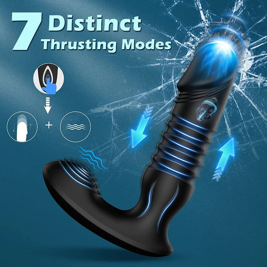 Telescopic Prostate Massager Male Anal Vibrator Butt Plug Stimulator