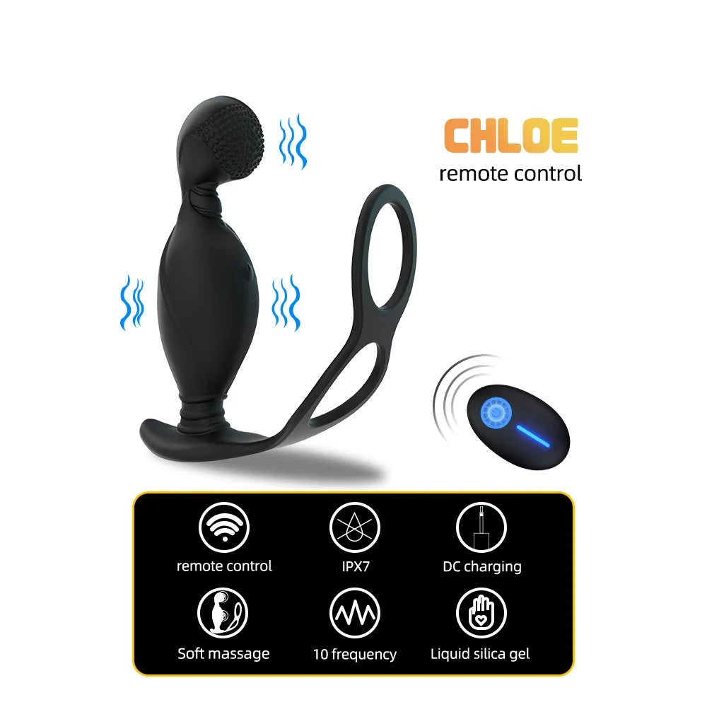 Wireless Remote Control Prostate Anal Plug Massager