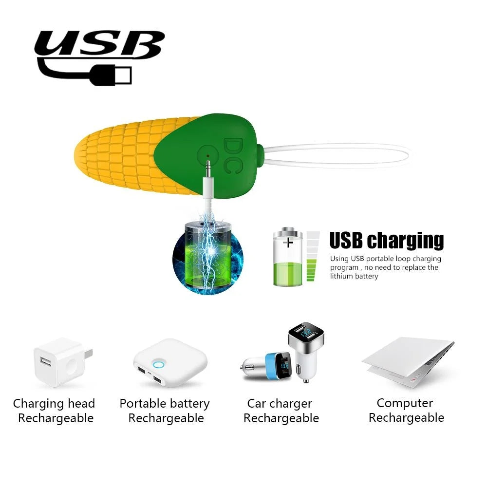 Wireless Remote Control Warming Vibrating Corn