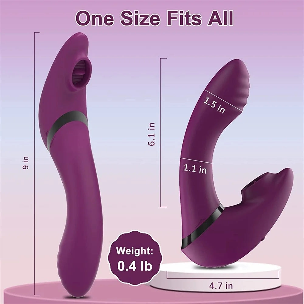 Rotatable Sex G-spot Licking Dildo Vibrator