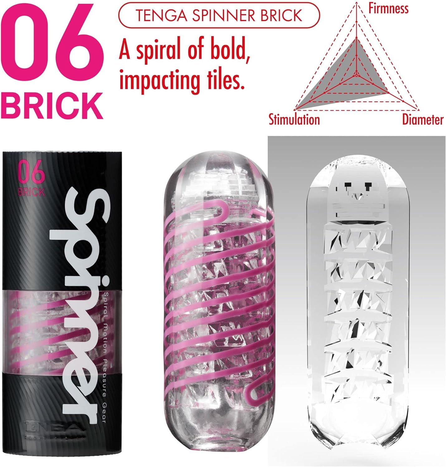 TENGA Spinner SPN-006 Brick Reusable Spiral-Motion Male Masturbator