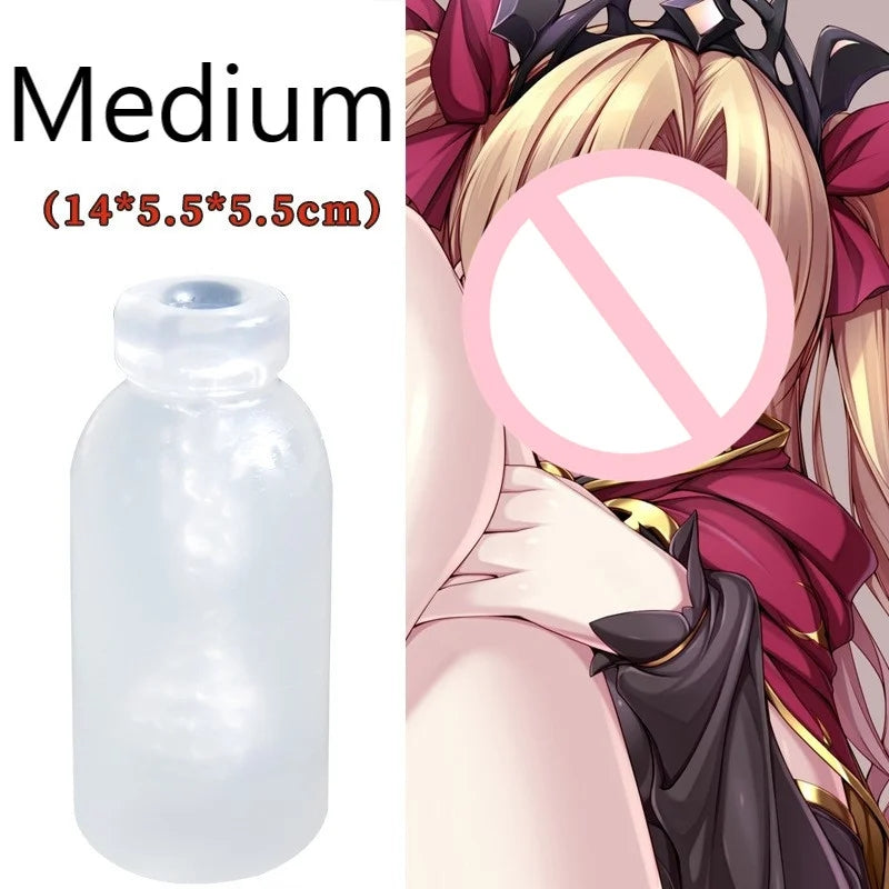 Transparent Milk Bottle Adsorption Masturbation