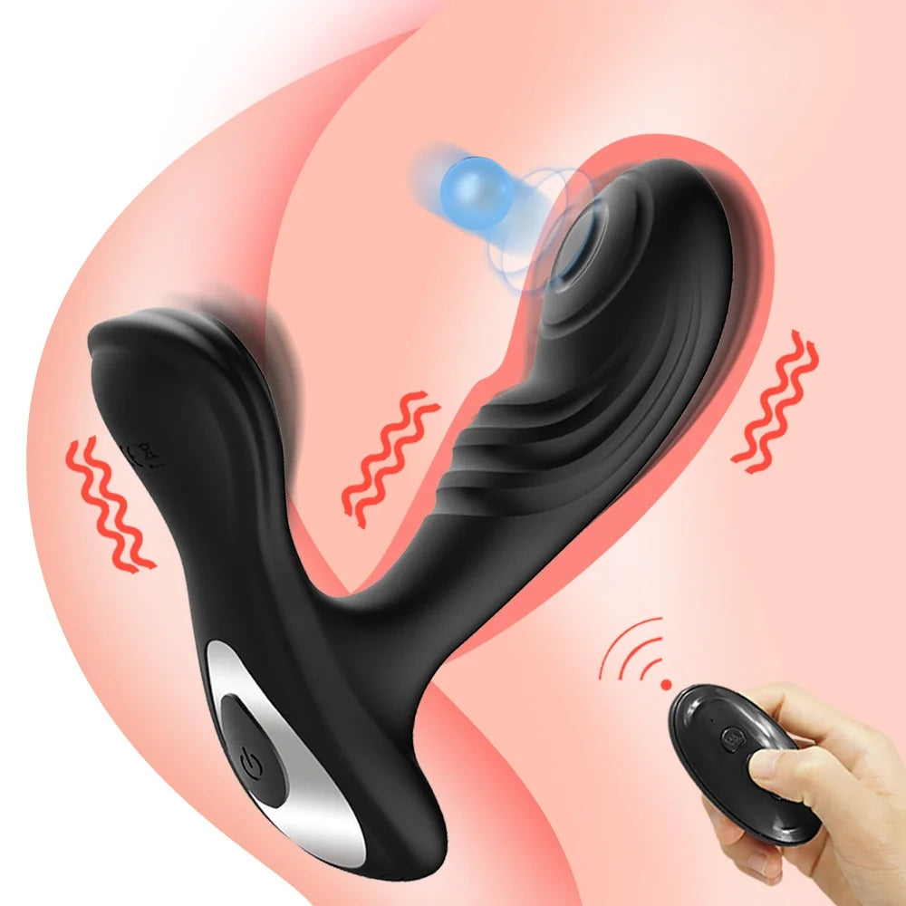 Male Masturbator Prostate Massage Anal Butt Plug Remote Control