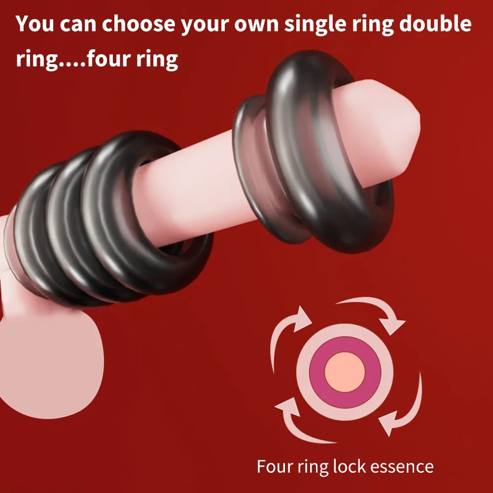 Male Cock Ring Penis Delay Ejaculation Ring Reusable Lock Ring