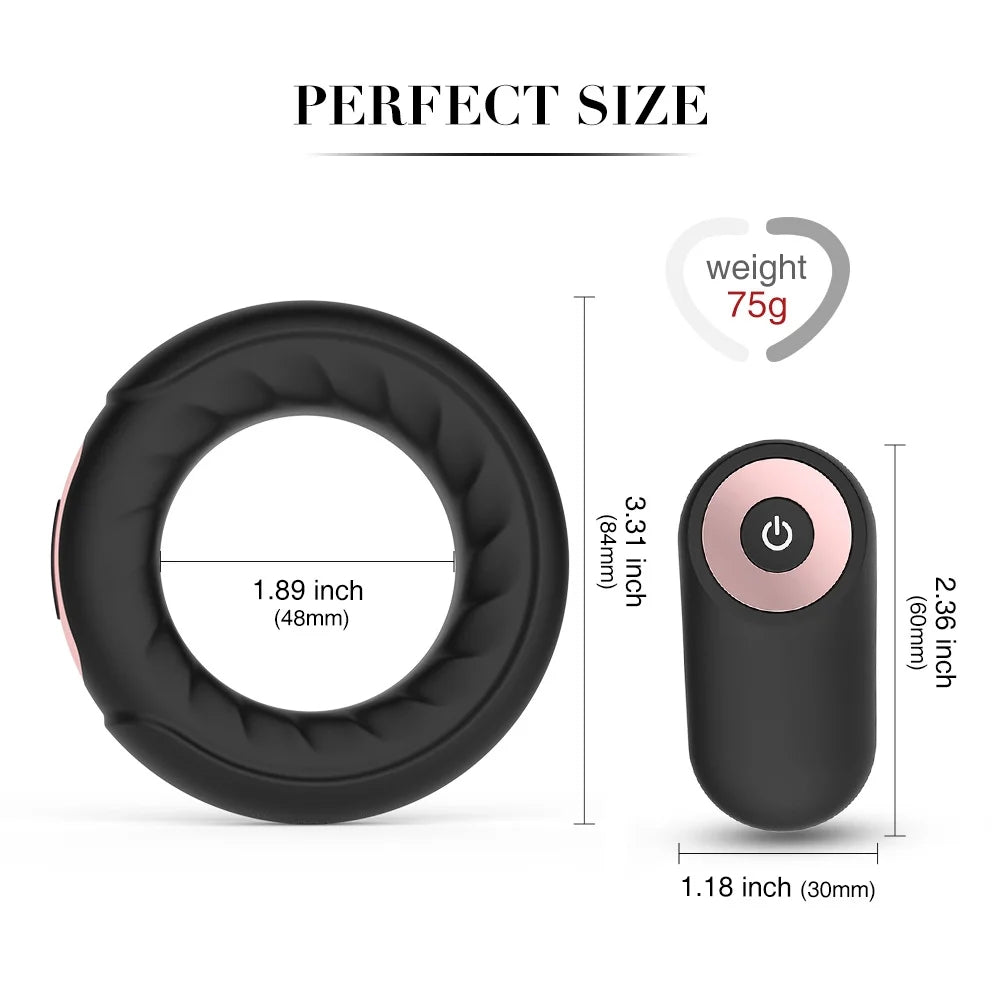 Vibrating Penis Ring for Clitoral Stimulation, Remote Control Clitoris Stimulator Massager