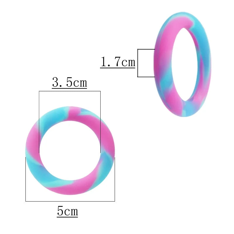 Super Soft Colorful Tight Locking Penis Ring