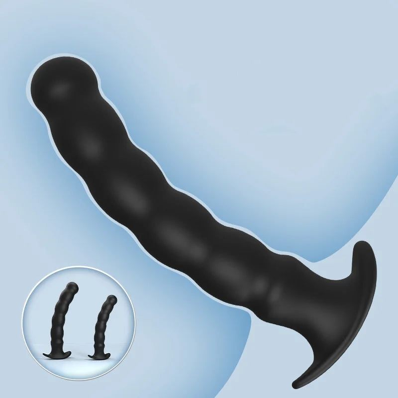 Ripple Silicone Plug Vibe Prostate Massager G-spot Stimulation