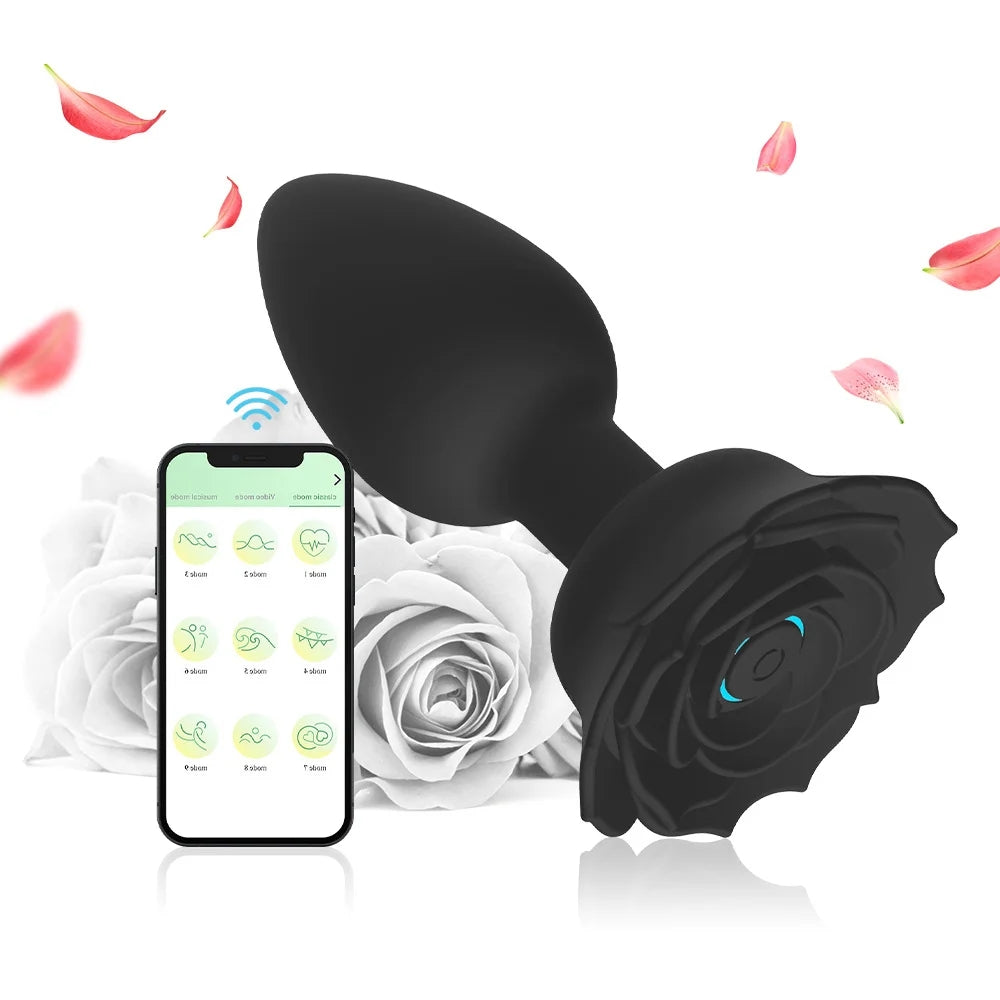 App / Wireless Remote Control Rose Anal Plug