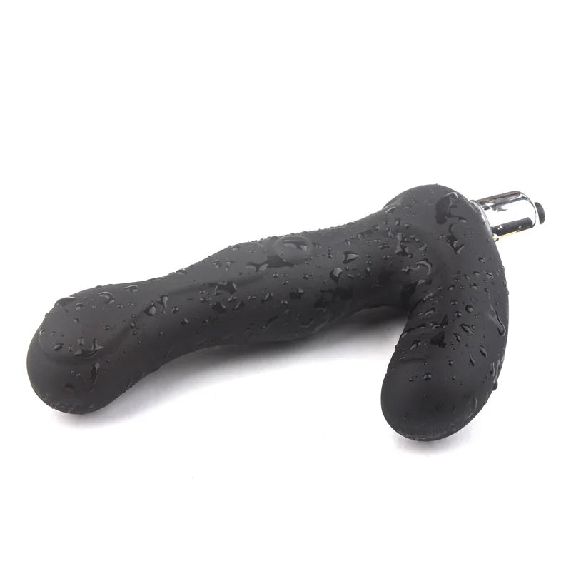 Prostate Vibration Massager With Silicone Beads Inserted