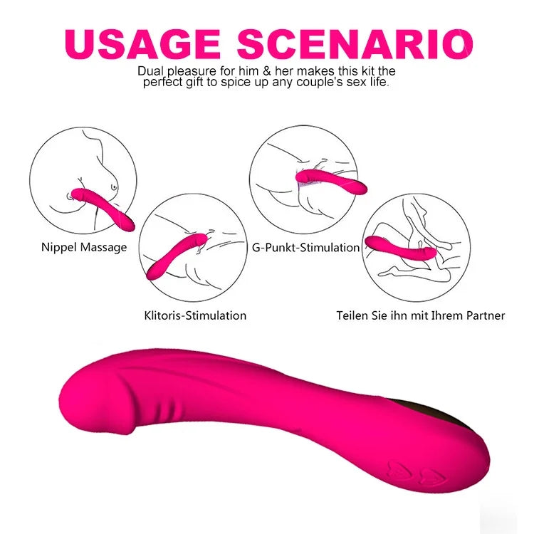 12 Frequecy Strong Shock Vibrating Dildo