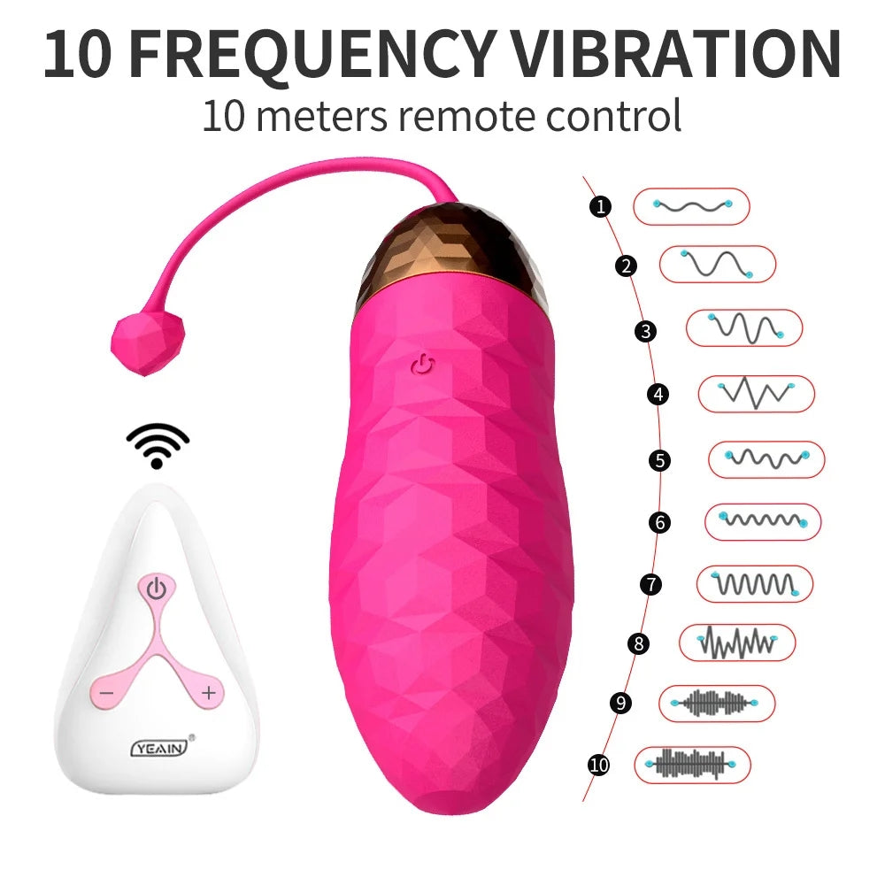 10 Speed G-spot Vibrator Jump Egg Vibrator With Remote Control