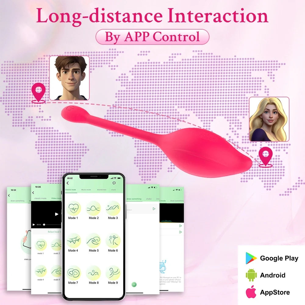 App & Wireless Remote 9 Frequncy Strong Shock Panty Vibrator