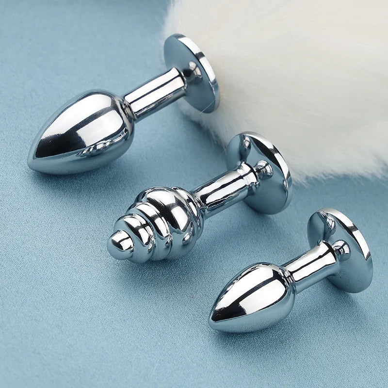 Fox Tail Detachable Metal Anal Plug Backyard