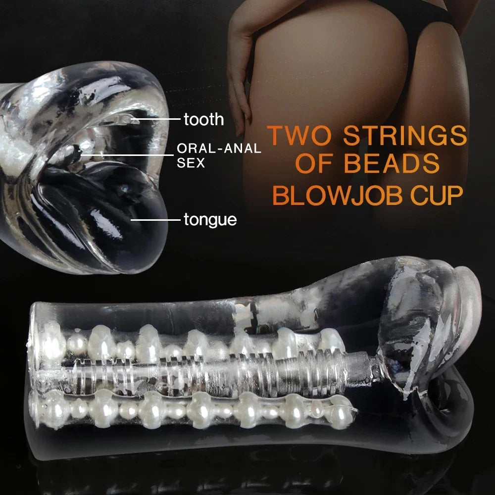 Transparent Manual Masturbator Cup