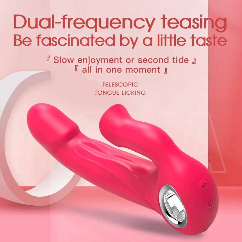 2-in-1 Licking G-spot Vibrator