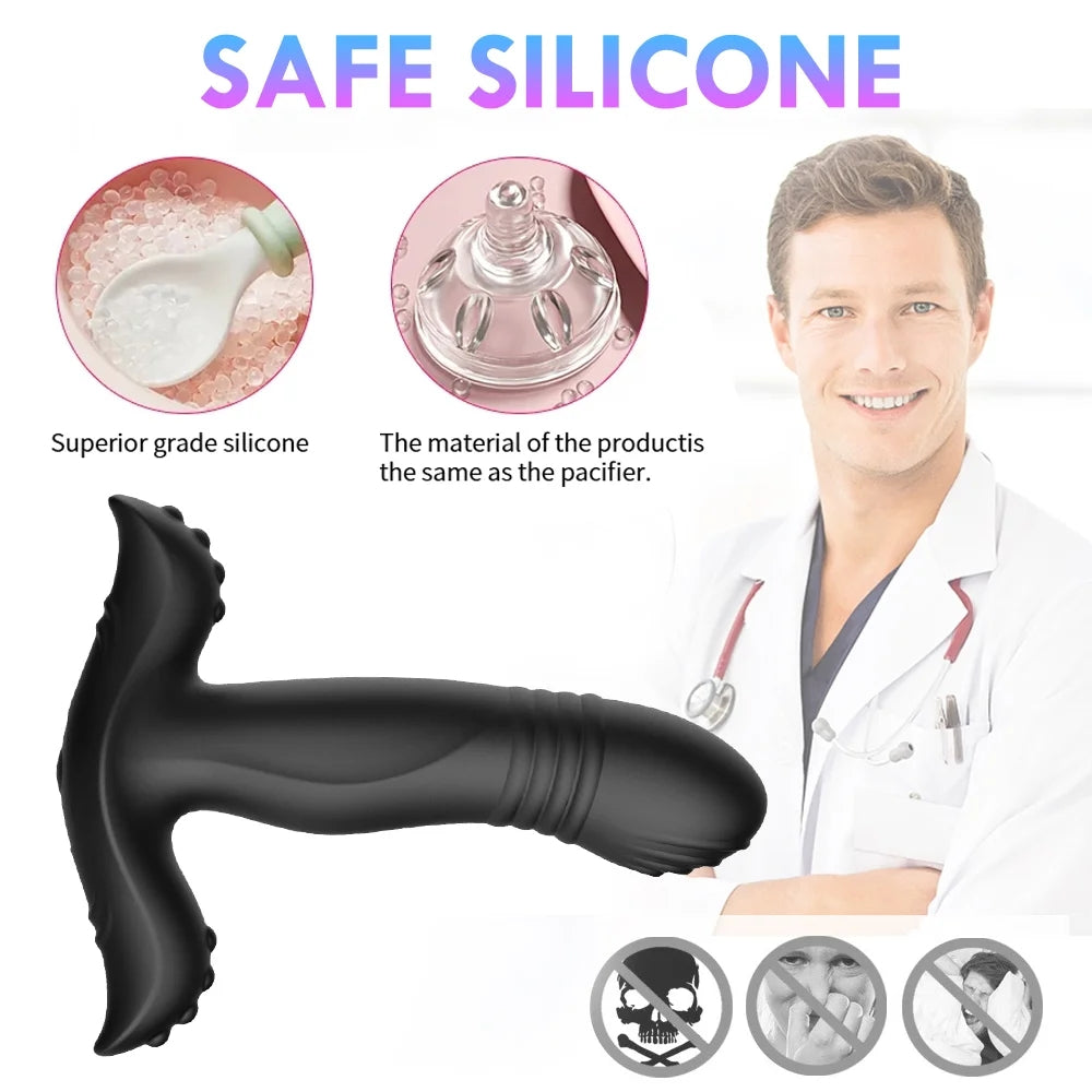 Edward - Wireless Remote Control Telescopic Vibrating Prostate Massager