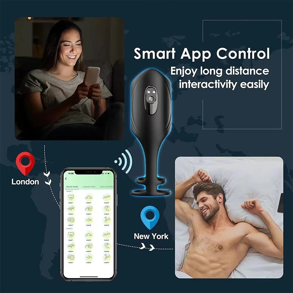 Keven - App Remote Control Penis Trainer With Dual-rings