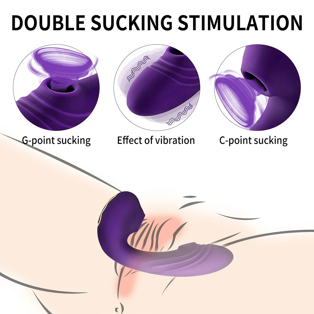 7 Frequency Vibration Clitoral Stimulator Double Sucking