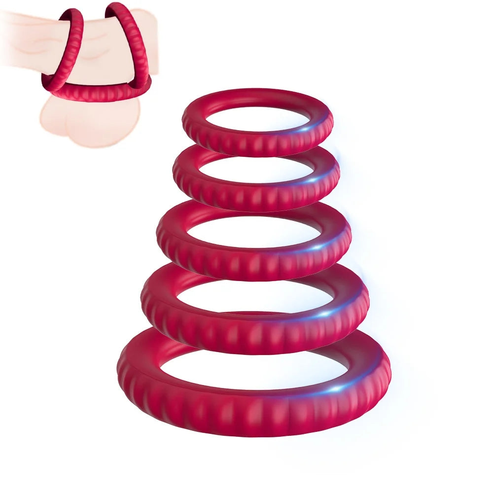 6 Pcs Liquid Silicone Penis Ring