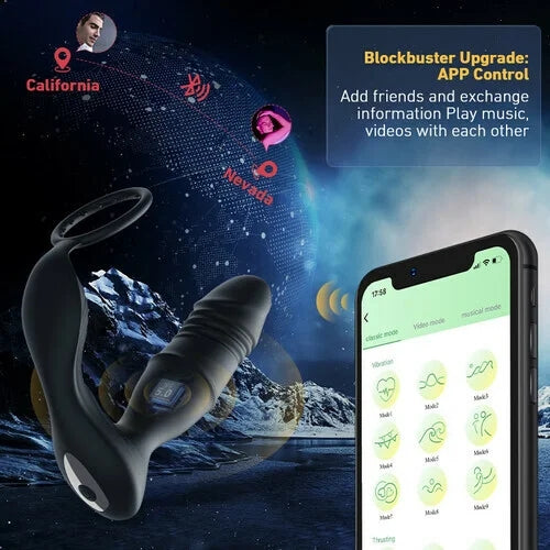 Blockbuster Remote Control Vibrating Telescopic Prostate Massager