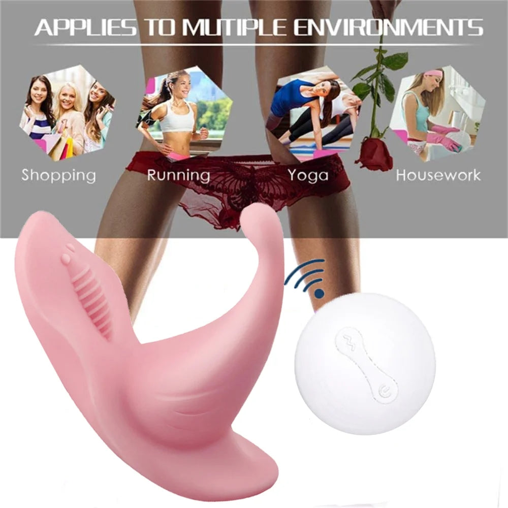 Wireless Remote Control Butterfly Vibrating Panties Dildo Vibrator Clitoral Stimulator