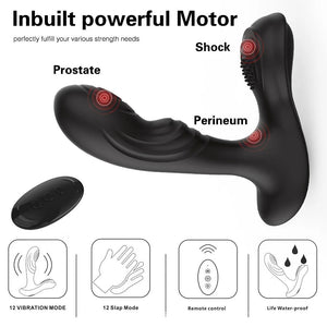 Male Masturbator Prostate Massage Anal Butt Plug Remote Control