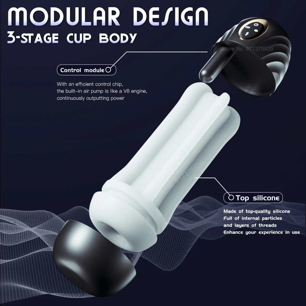 Male Masturbator Toys Automatic Sucking Masturbation Cup For Men Deep Throat Oral Vagina Suction Blowjob Vibrating Sex Machine