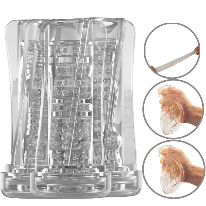 Crystal Transparent Male Masturbator Training Cheap Aircraft Cup-ZhenDuo Sex Shop-ZhenDuo Sex Shop