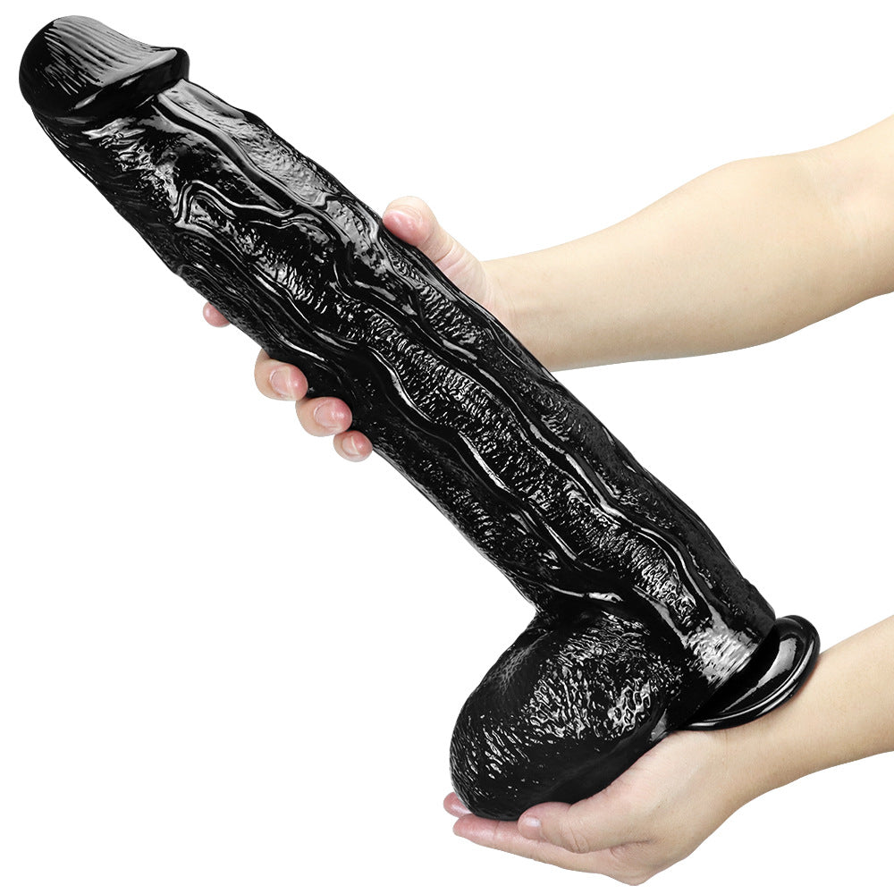 42cm Gigantic Super Large Waterproof Suction Cup Black Dildo