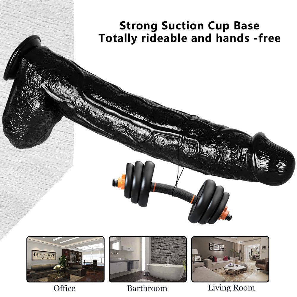 42cm Gigantic Super Large Waterproof Suction Cup Black Dildo