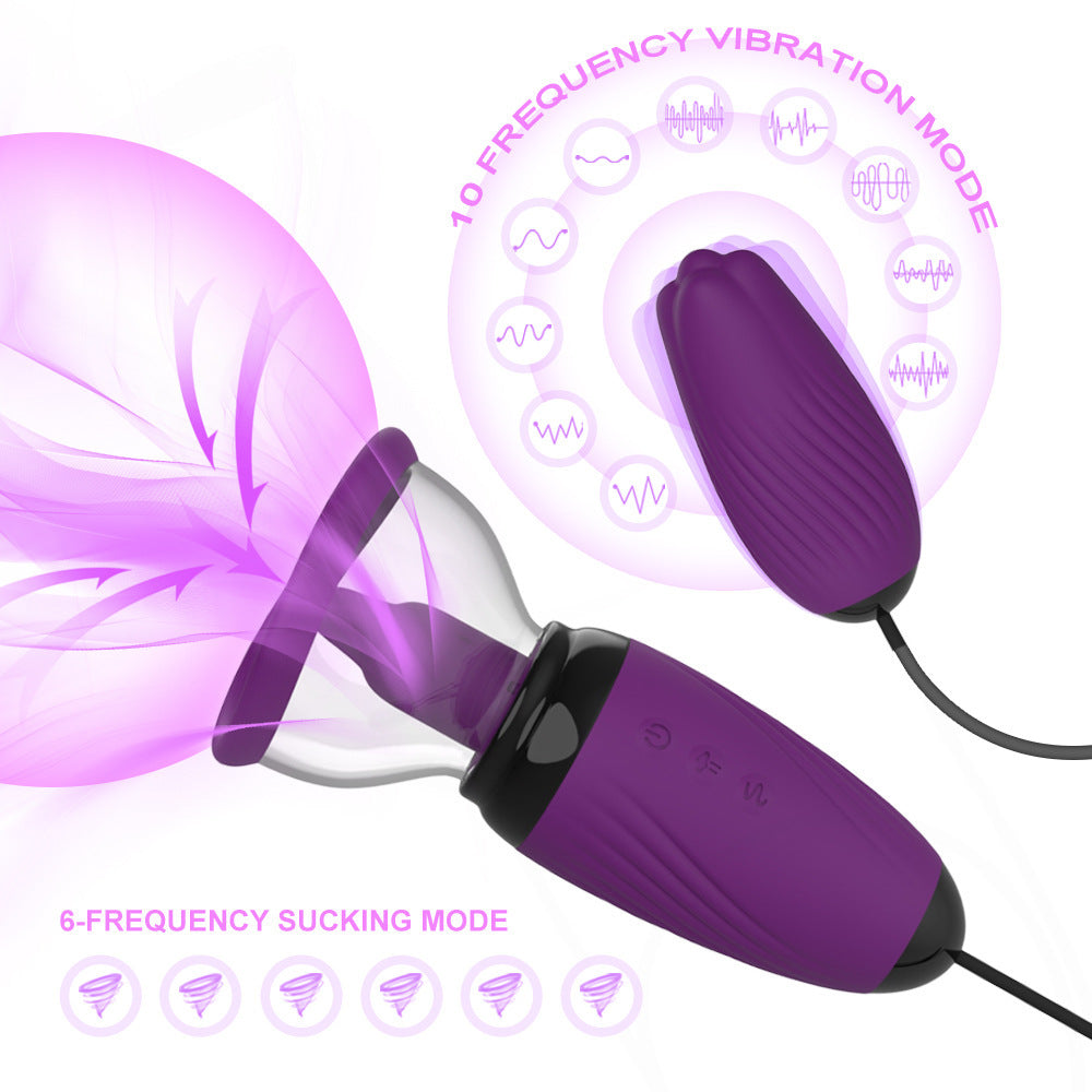 Double Head Stimulation Tongue Vibrators for Women Clitoris Sucking Vibrator Nipple Sucker-ZhenDuo Sex Shop-ZhenDuo Sex Shop