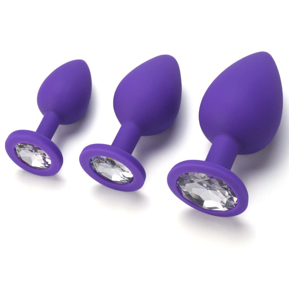 3PCS Waterproof Slicone Plug Soft Expanding Butt Toy Relaxing Tool