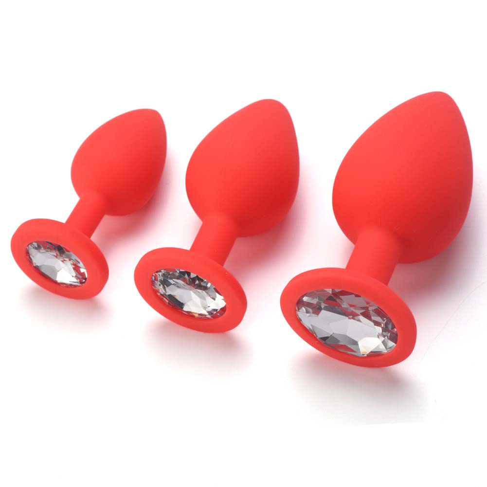 3PCS Waterproof Slicone Plug Soft Expanding Butt Toy Relaxing Tool