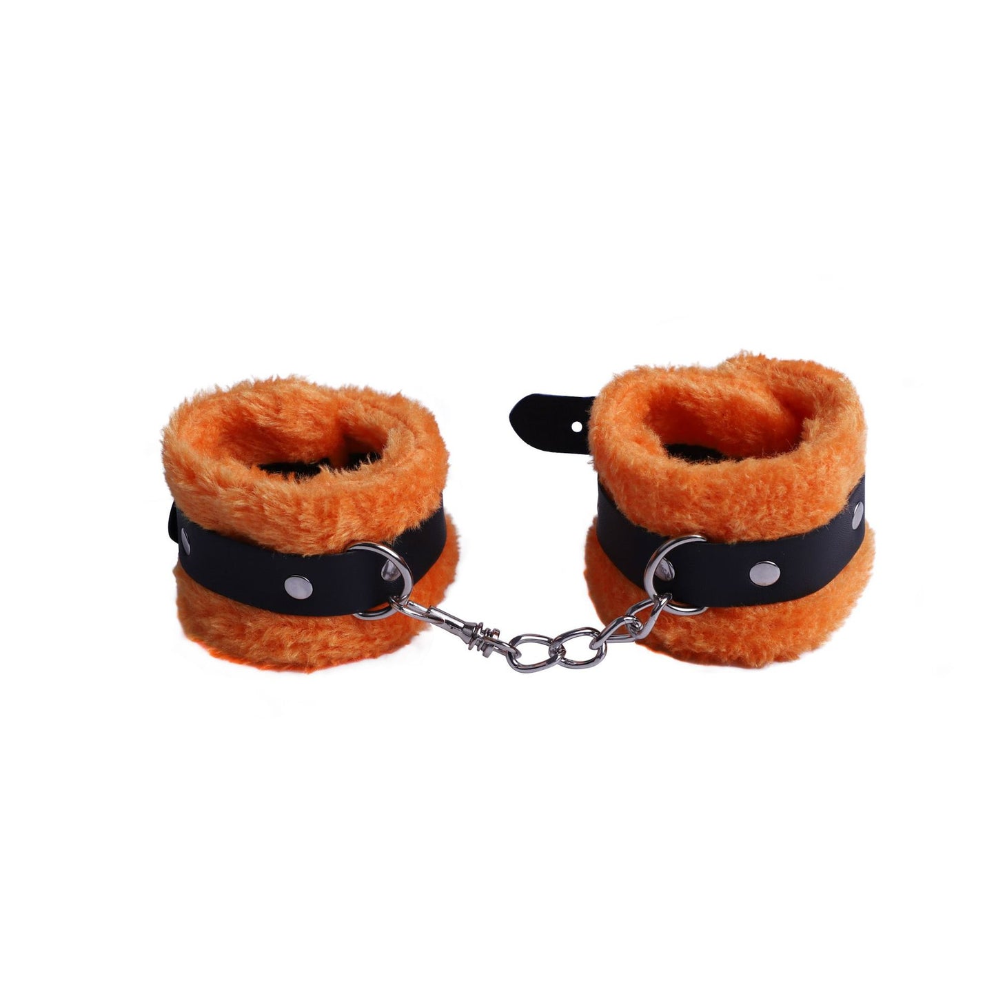 Fluffy Plush Wrist Cuffs with Detachable Leash Chain