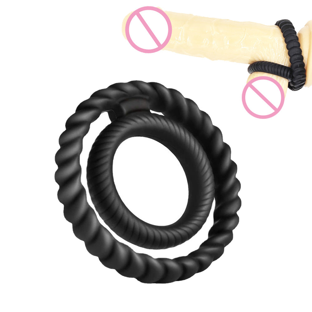 Silicone Dual Penis Ring, Premium Stretchy Longer Harder Stronger Erection Cock Ring Better Sex Erection Enhancing and Orgasm