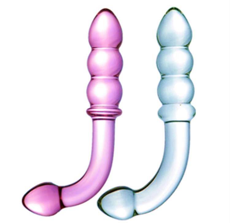 Ribbed G-Spot Glass Dildo 18cm-ZhenDuo Sex Shop-ZhenDuo Sex Shop