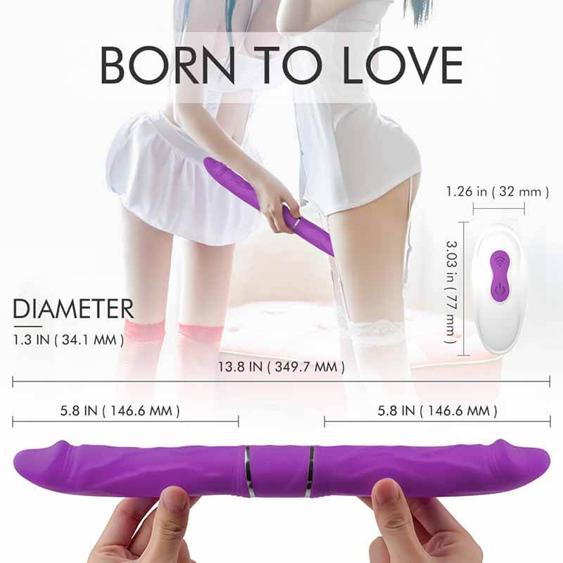 S-Hande S156 Remote Control Double-Ended Dildos w/ 9x9 Vibrations-ZhenDuo Sex Shop-ZhenDuo Sex Shop