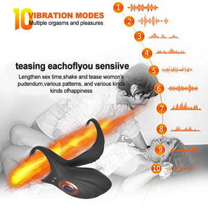 Vibrating Penis Ring Sleeve Couple Vibrator Men Semon Lock Delay Ejaculation Cock Ring Toy For Women Vagina Stimulator