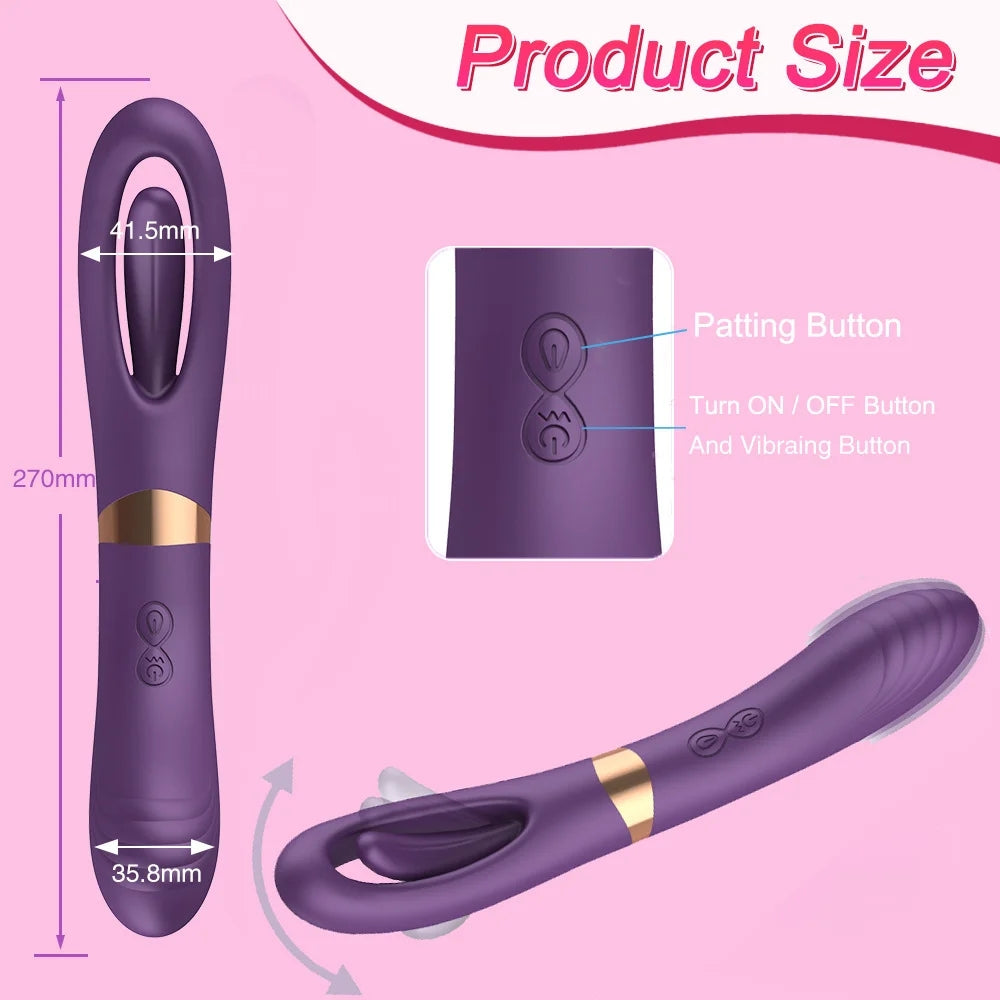 Lisa Flicker Double Headed Patting & Vibrating G-spot Vibrator