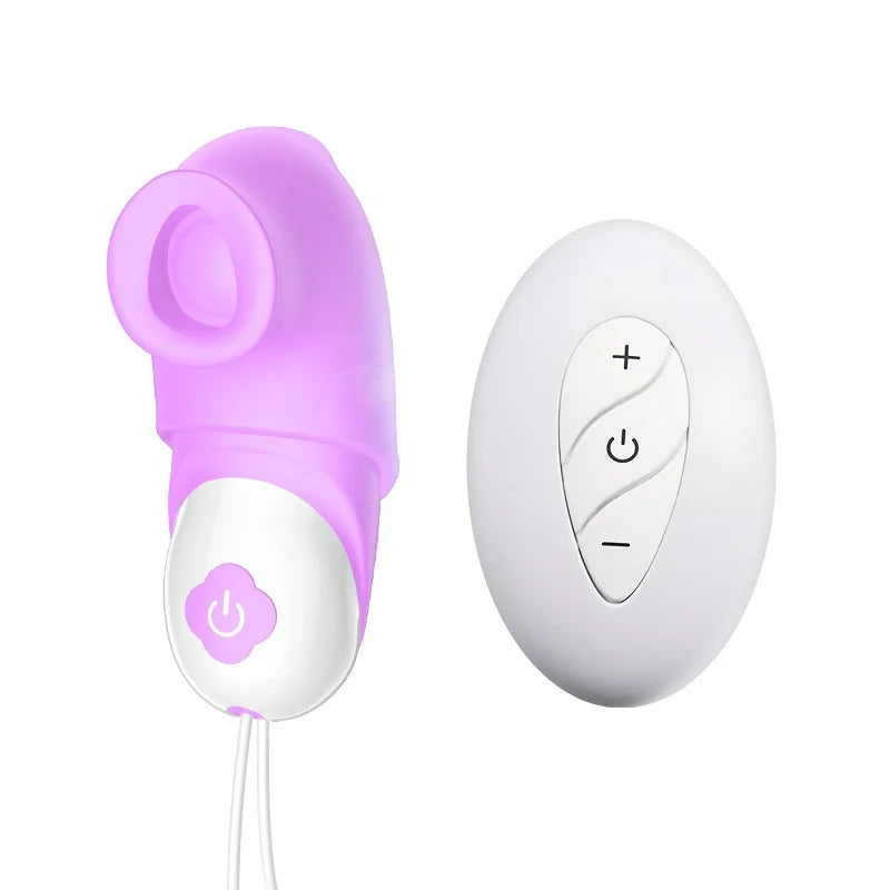 Rechargeable Remote Control Cute Vibrator with Detachable Nozzle