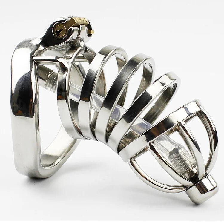 Stainless Steel Belt Conduit Male Chastity Lock