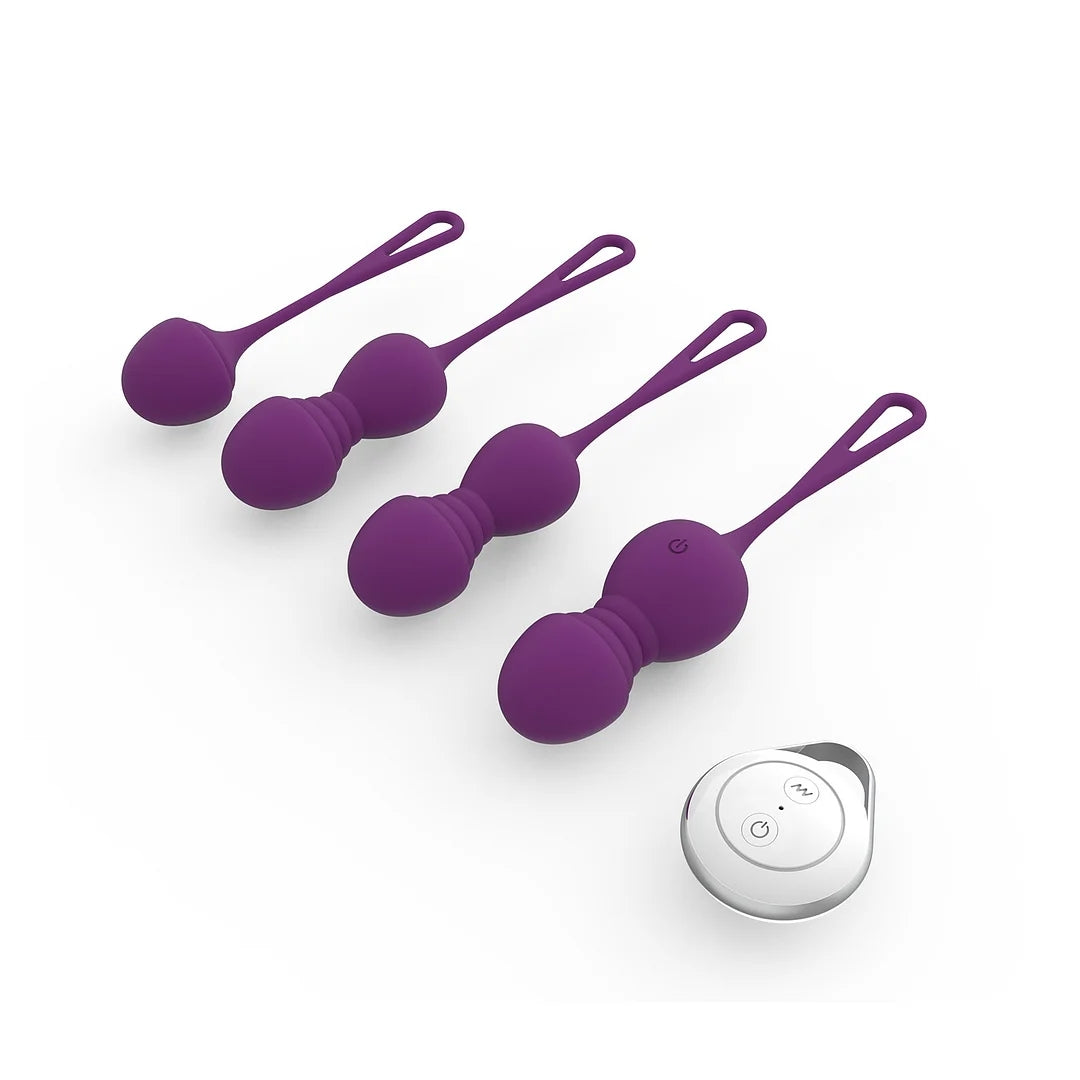 4 PCS Kegel Training Set Wireless Remote Control Vibrating Egg