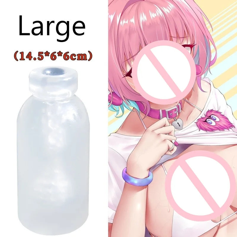 Transparent Milk Bottle Adsorption Masturbation