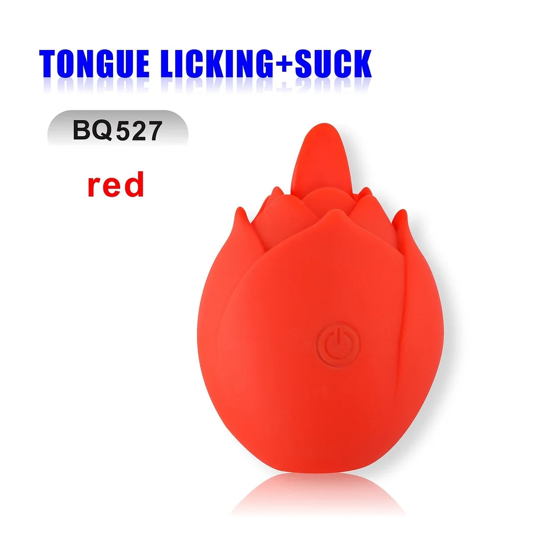 Rose With Tongue Wireless Remote Control Vibrator