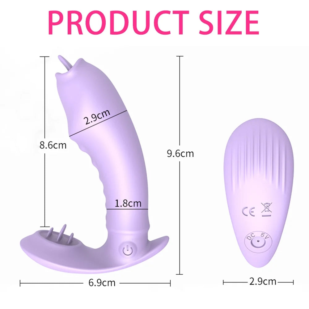 Remote Control Wearable Tongue Licking Panties Vibrator