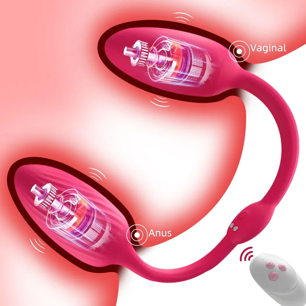 10 Frequency Vibrating G-spot Vaginal Stimulator Butt Plug With Remote Control