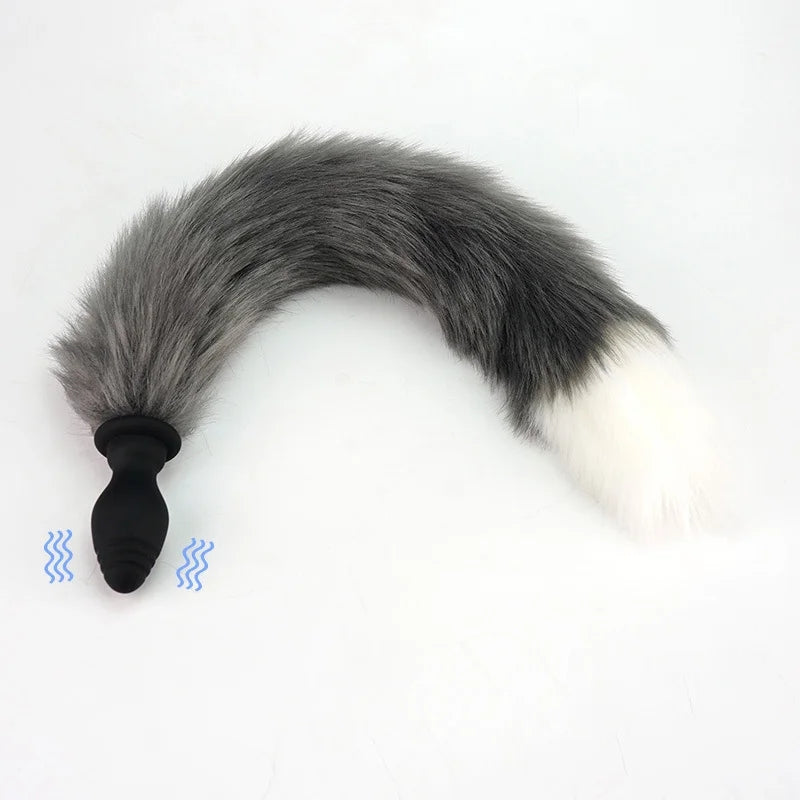 Wireless Remote Control Anal Plug Fox Tail Sex Toys For Adult