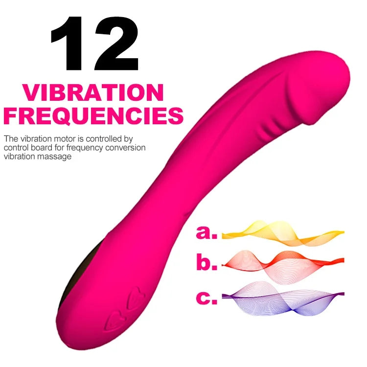 12 Frequecy Strong Shock Vibrating Dildo